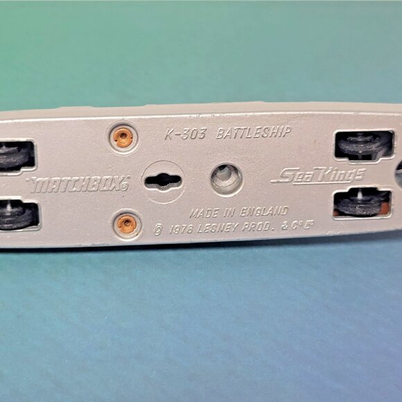 Matchbox Sea Kings K-303 Battleship Vintage 1978 Lesney England Diecast Navy Toy - Picture 8 of 13